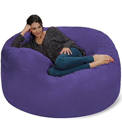 Cinnabar 5' Chill Sack Bean Bag Chair - Giant Memory Foam Lounge with Soft Cover