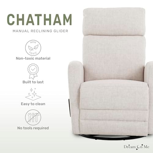 Dream On Me Chatham Basic Ecru FSC Certified Nursery Rocking Glider