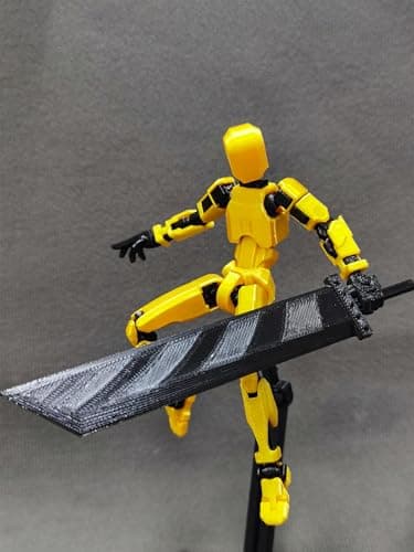 T13 Gold 5.5 Inch Multi-Jointed 3D Printed Robot Action Figure