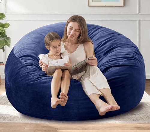 EDUJIN 5 ft Dark Gray Memory Foam Bean Bag Chair