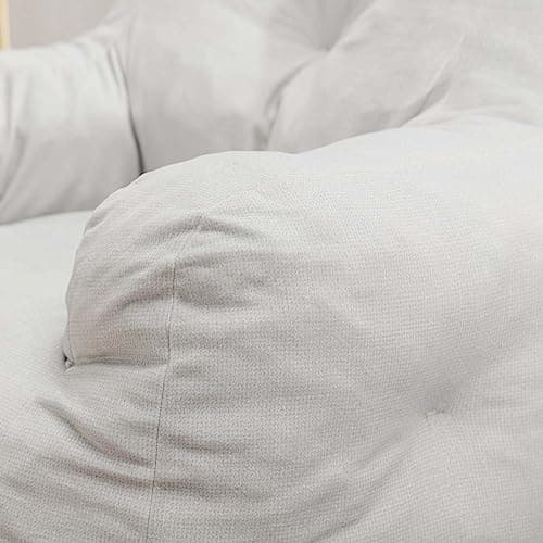Bean Bag Chairs for Adults & Kids in Velvet Fabric, Beige