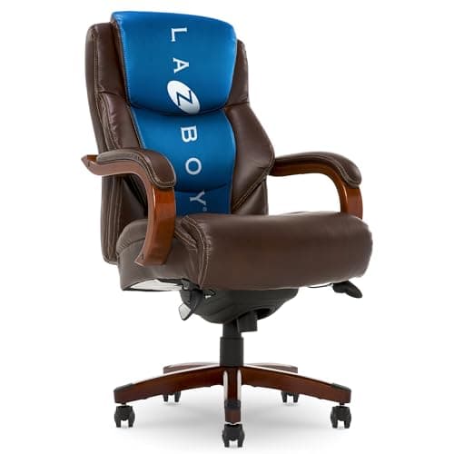 La-Z-Boy Delano Big & Tall Executive Office Chair, Chestnut Brown