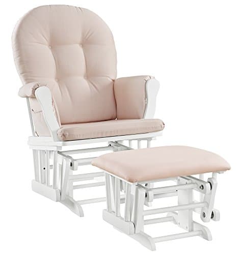 Angel Line Windsor Glider & Ottoman Cushion, Black/Dark Grey