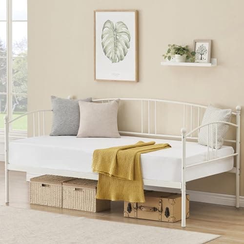 IDEALHOUSE Metal Twin Daybed with Trundle, Black