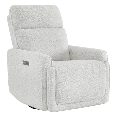 CHITA Electronic Power Recliner Chair, FSC Certified, Boucle White