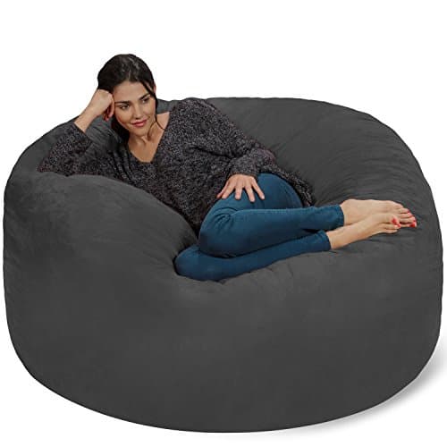 Cinnabar 5' Chill Sack Bean Bag Chair - Giant Memory Foam Lounge with Soft Cover