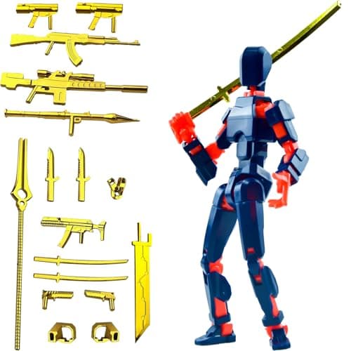 Lucky Lucky 13 Movable T13 Robot Action Figure, Desktop Gift for Toy Lovers