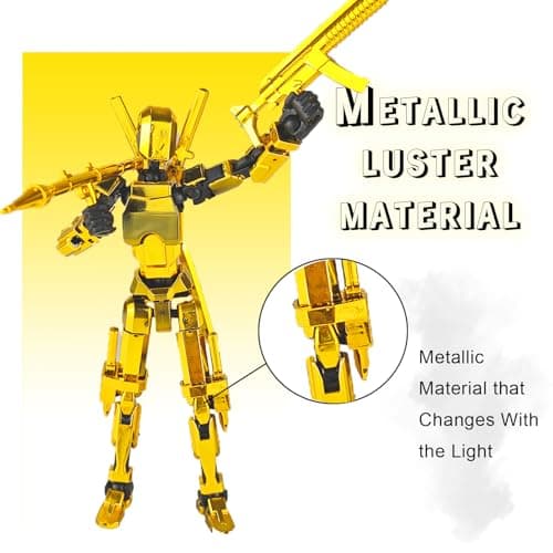 Lucky Lucky 13 Movable T13 Robot Action Figure, Desktop Gift for Toy Lovers