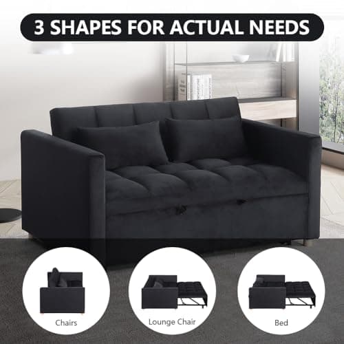 Convertible Loveseat Sleeper Sofa with Adjustable Backrest