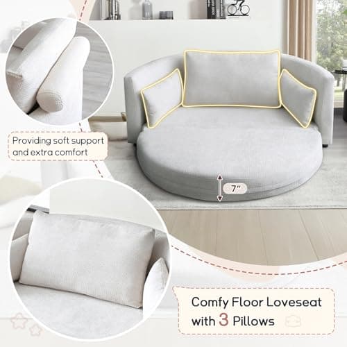 Antetek 2 in 1 Folding Sofa Bed, Comfy Game Lounger for Adults