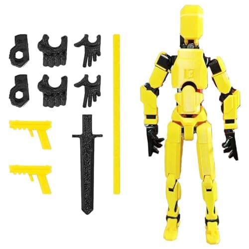 ONEST 8-Piece T13 3D Printed Multi-Jointed Robot Action Figures for Game Lovers