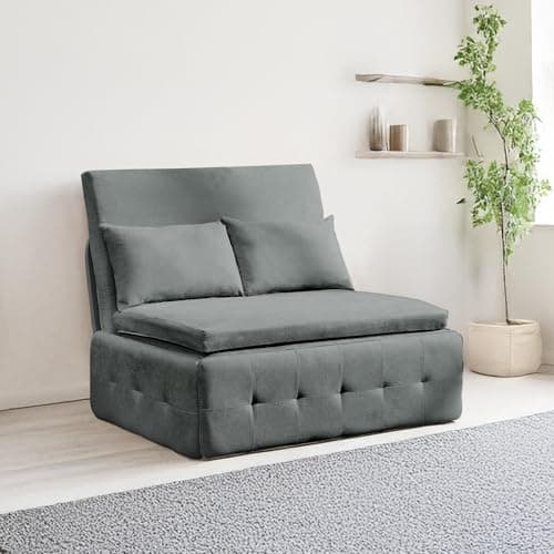 Dark Gray 3-in-1 Convertible Sofa Bed, Twin Pull-Out Futon Couch