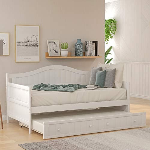 Twin Daybed with Storage, White, Easy Assembly, No Box Spring Needed