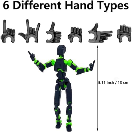 3D Printed T13 Multi-Jointed Action Figure Gift for Collectors (2PCSY-C)