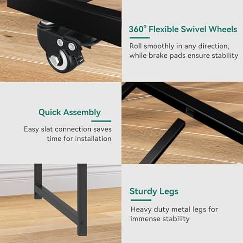 YITAHOME Black Twin Daybed with Trundle and Adjustable Height for Living and Guest Room sofa Couch with Steel Slat Support