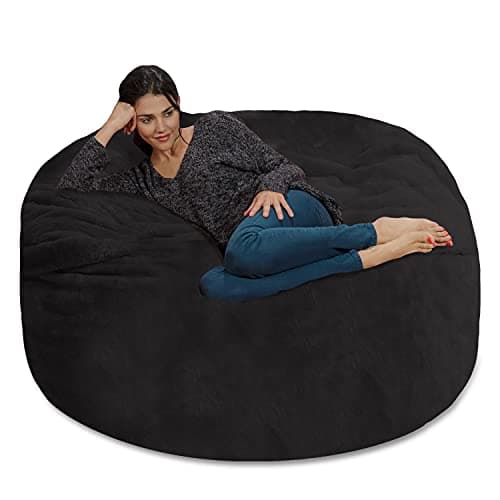 Cinnabar 5' Chill Sack Bean Bag Chair - Giant Memory Foam Lounge with Soft Cover