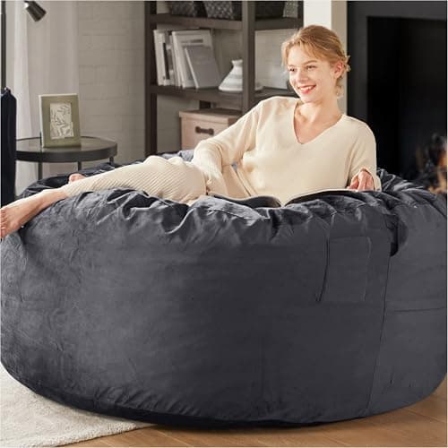 Codi Charcoal Grey 5FT Giant Bean Bag Chair with Filler