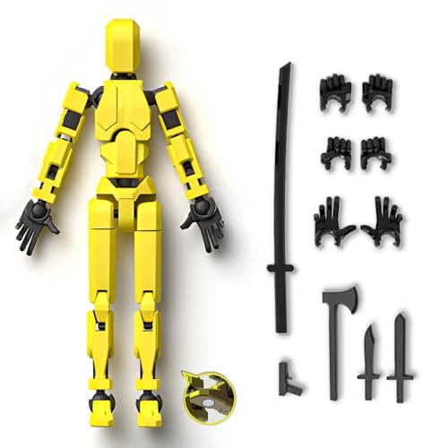 Pre-Assembled T13 Anti-Gravity Magnetic Action Figure Set (Red+Blue)