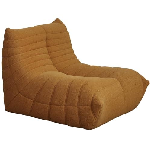 HOMCOM Giant Fireside Bean Bag Chair for Adults, Brown