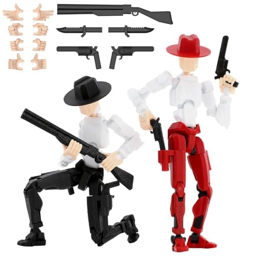 Lucky 13 Action Figure, 2-Pack 5.4 inches, Cowboy, Titan 13