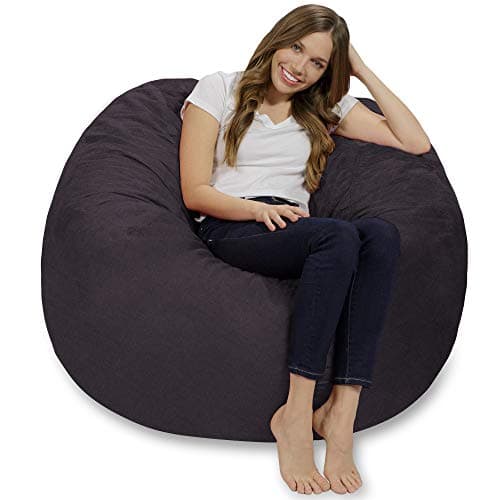 Charcoal Giant Chill Sack Bean Bag Chair - Memory Foam Sofa