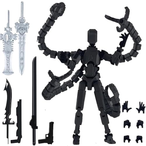 Lucky 13 3D Printed Four Claws Robot, 5.2 Inch (Gold)