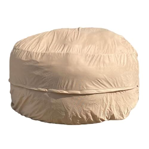 Giant Grey Bean Bag Chair for Adults & Kids, Filling-Free & Comfy