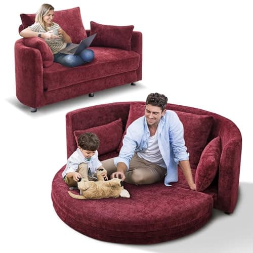 Antetek 2 in 1 Folding Sofa Bed, Comfy Game Lounger for Adults