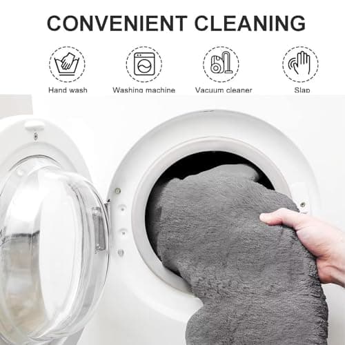 Giant Grey Bean Bag Chair for Adults and Kids, No-Fill, Stuffed Animal Storage