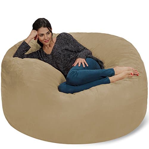 Cinnabar 5' Chill Sack Bean Bag Chair - Giant Memory Foam Lounge with Soft Cover