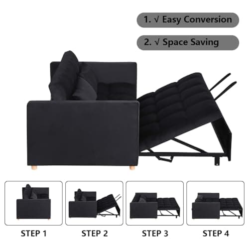 Convertible Loveseat Sleeper Sofa with Adjustable Backrest