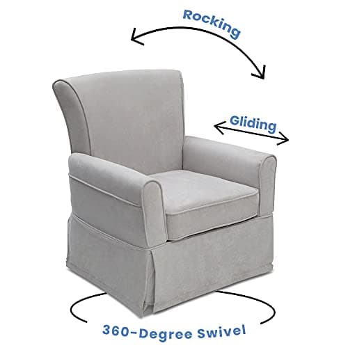 Delta Children Benbridge Swivel Rocker Chair - Dove Grey