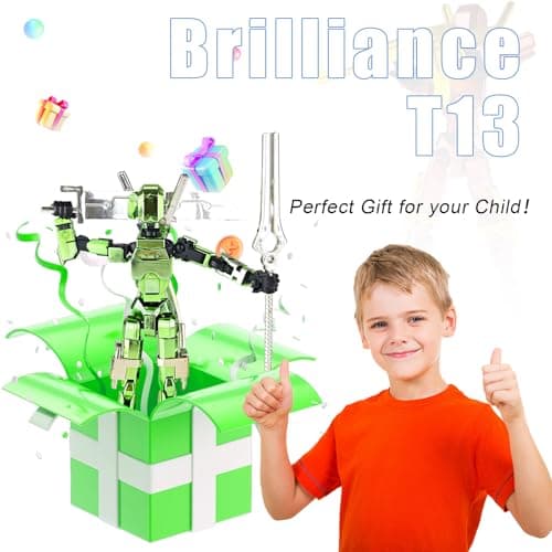 T13 Action Figure Accessories, Multi-Jointed Movable, 3D Printed Toys (Metallic Style)