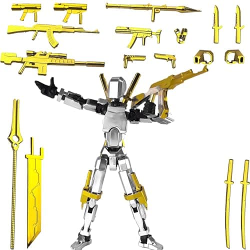 Lucky Lucky 13 Movable T13 Robot Action Figure, Desktop Gift for Toy Lovers