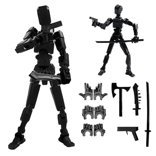 Titan 13 and Nova 13 Action Figure Set, 3D Printed Multi-Articulated Robots (9pcs)