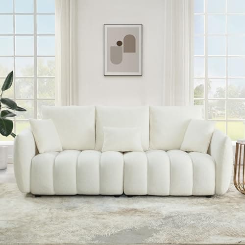 Modern 82 Comfy Teddy Cloud Sofa for Living Room, Bedroom, Office, Apartment