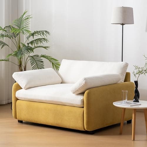 Modern 55" Oversized Chaise Lounger, Luxurious Chenille Fabric Single Sofa Chair with Pillows, Charge Station & Cup Holders for Living Room Apartment Offices (Blue Gray-55'')