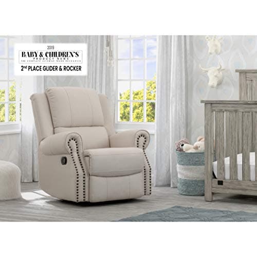 Delta Children Dylan Flax Recliner Glider Swivel Nursery Chair