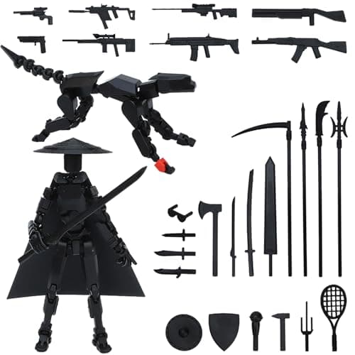ONEST 8-Piece T13 3D Printed Multi-Jointed Robot Action Figures for Game Lovers