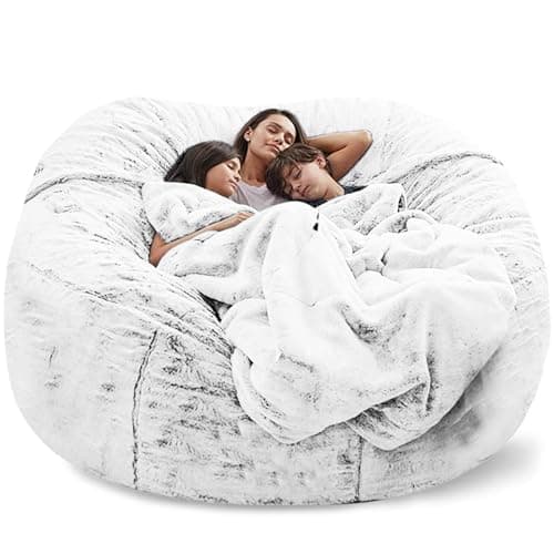 Kids & Adult Bean Bag Chair Cover, Gray PV Velvet (6FT)