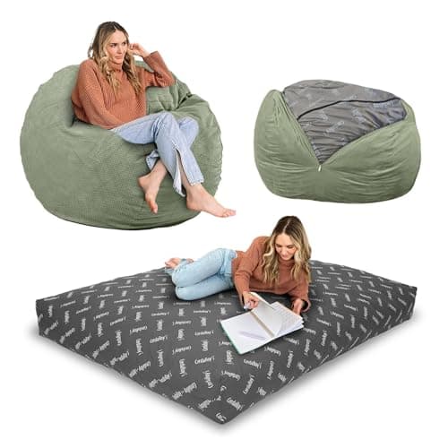 CordaRoy's Rainforest Chenille Bean Bag - Bed & Chair - Queen Size - Machine-Wwashable