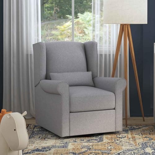 Misty Grey DaVinci Hayden Recliner & Swivel Glider, Greenguard Gold Certified