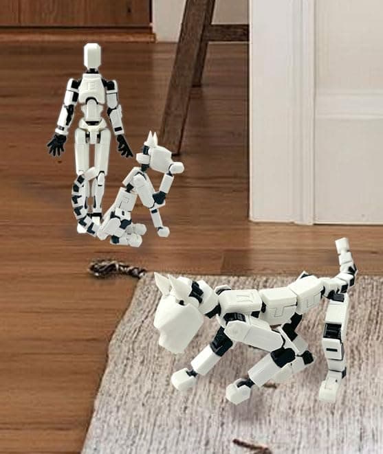 Titan 13 Robot Cat Action Figure Set for Desk Decorating