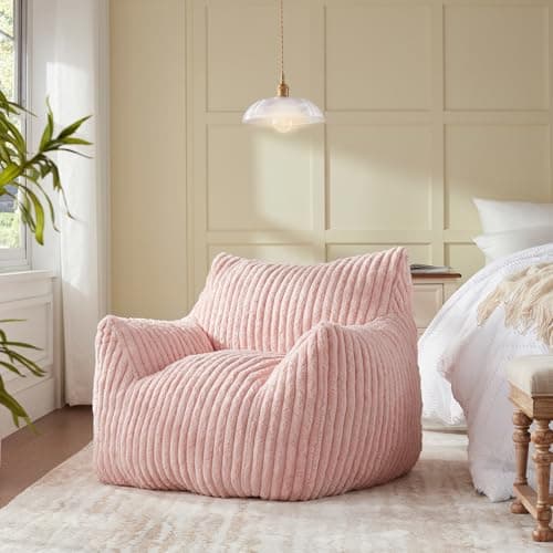 Large Comfy Bean Bag Chair with Armrests for Adults and Teens
