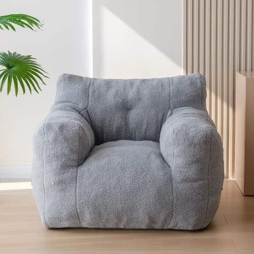 MAXYOYO Sherpa Tufted Bean Bag Chair, Living Room Sofa for Adults & Kids