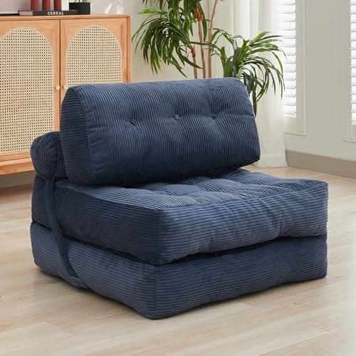 PureMind Convertible Sofa Bed, Portable Fold Out Chair, Comfortable Lounge