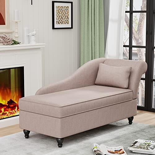 Yongqiang Tan Upholstered Right Arm Recliner Chaise Lounge Living Room Bedroom