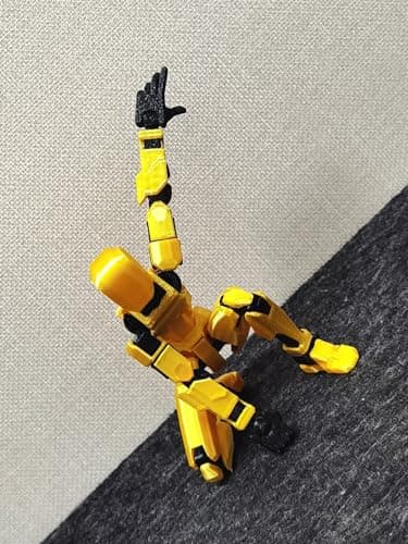 T13 Gold 5.5 Inch Multi-Jointed 3D Printed Robot Action Figure
