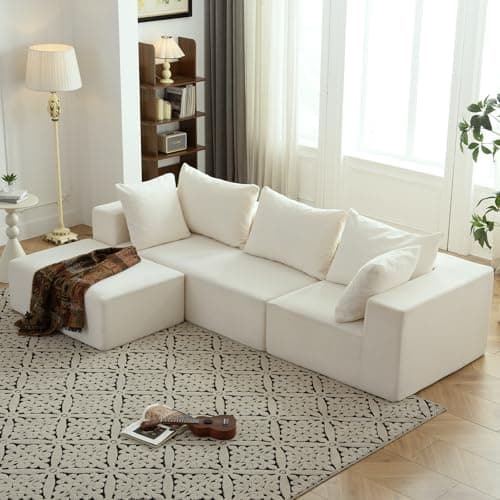 Vamcheer Modern L-Shaped Sectional Sofa with Chaise, Gray