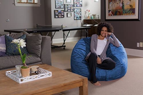 Royal Blue Memory Foam Bean Bag Chair - Ultra Soft & Plush 4'
